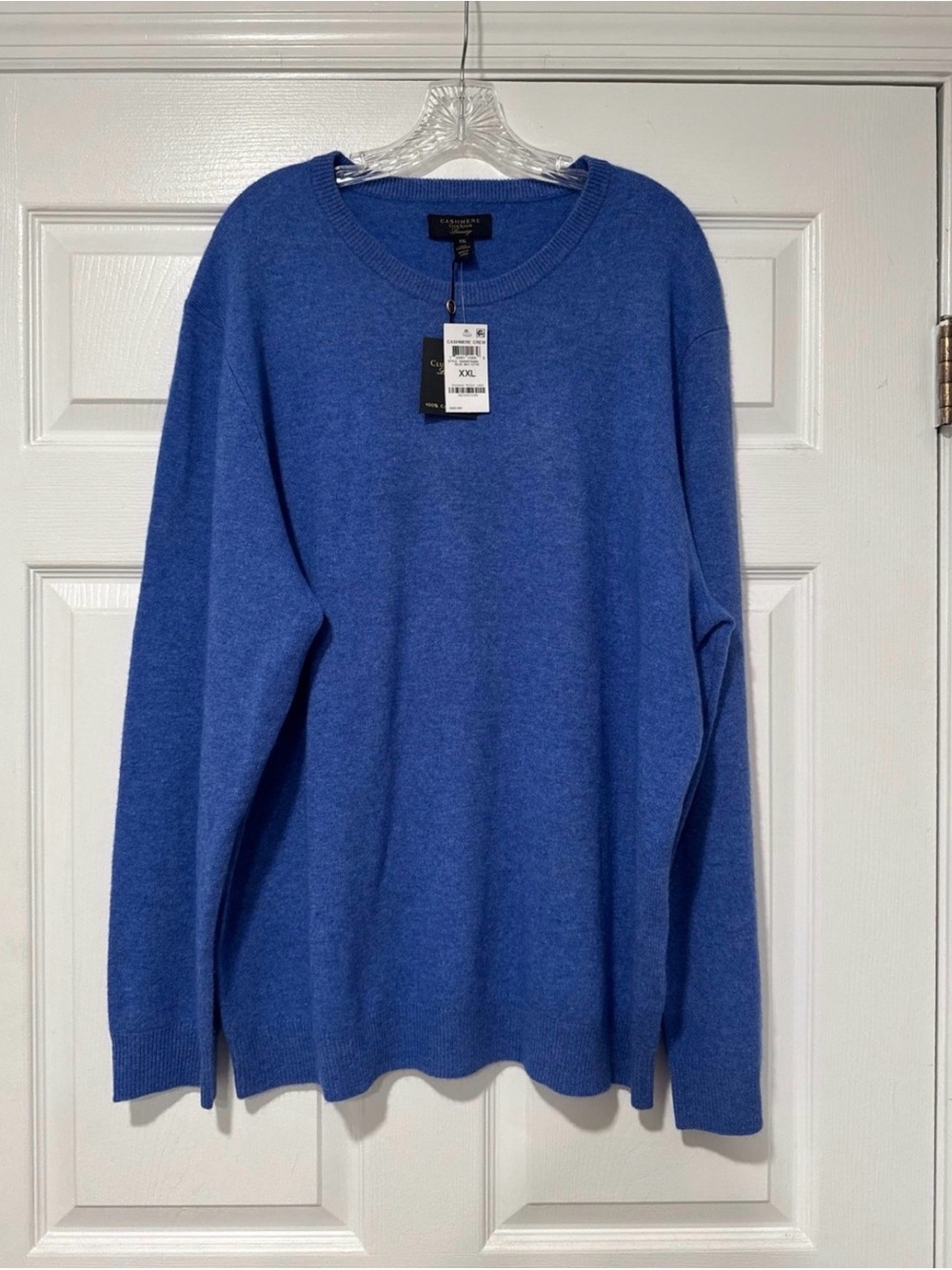 Club Room Luxury Cashmere Sweater Men's XXL Blue Sky NEW